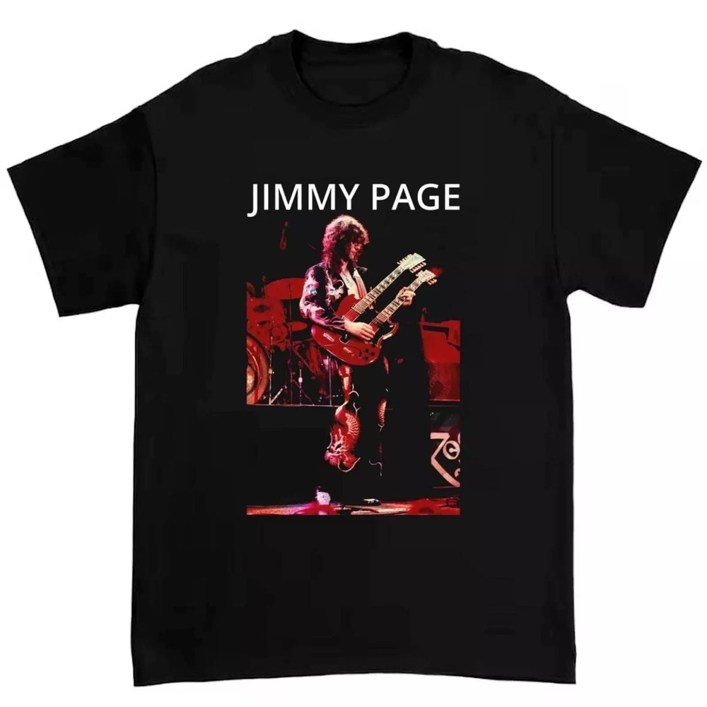 Jimmy Page Unisex T-Shirt, Retro 90's Graphics Unisex Tee
